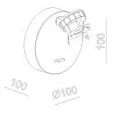 Deko-Light Leesarmatuur CAN TILT ROUND USB BASE MIX'N MATCH 1/3 rond, met schakelaar, zonder lampenkap, met USB-oplaadfunctie