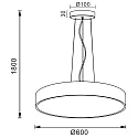 Deko-Light Pendelarmatuur MENKAR 60 IP20, zilver