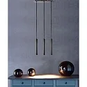 Deko-Light Pendelarmatuur SLIM DIM 3-vlams, lang, UGR < 19 IP20, gitzwart dimbaar