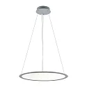 Deko-Light Pendelarmatuur rond IP40, grijs, transparant dimbaar