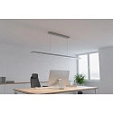 pendant luminaire OFFICE THREE STANDARD UP AND DOWN DALI controllable, direct / indirect IP20, mat, traffic white dimmable