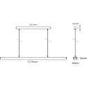 Deko-Light Pendelarmatuur OFFICE THREE STANDARD UP AND DOWN DALI aanstuurbaar, direct / indirect IP20, mat, gitzwart dimbaar