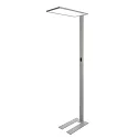 Staande lamp OFFICE ONE TRANSPARENT voor BAP IP20, helder, gesatineerd, zilver dimbaar