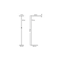 Deko-Light Staande lamp OFFICE ONE TRANSPARENT voor BAP IP20, helder, gesatineerd, zilver dimbaar