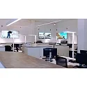 Deko-Light Staande lamp OFFICE ONE MOTION up down, voor BAP, dimbaar, met bewegingsmelder, met helderheidssensor IP20, gesatineerd, wit