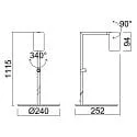 Deko-Light Staande lamp CAN TILT met stekker, schakelbaar, cardanisch draaien GU10 IP20, zwart 