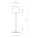 Deko-Light Tafellamp op batterijen CANIS CCT Switch, met Touch-Dimmer, zonder Lader IP65, beige, mat dimbaar