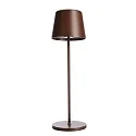 battery table lamp CANIS CCT Switch, with touch dimmer, without charger IP65, mat, rust dimmable
