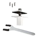 Tafelarmatuur OFFICE THREE STANDARD MOTION up down, met sensor, met aanraakdimmer IP20, verkeerswit dimbaar