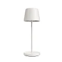 Tafellamp op batterijen CANIS MINI CCT Switch, met Touch-Dimmer, zonder Lader IP65, mat, verkeerswit dimbaar