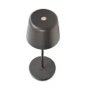 Deko-Light Tafellamp op batterijen CANIS MINI CCT Switch, met Touch-Dimmer, zonder Lader IP65, donkergrijs, mat dimbaar