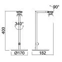 Deko-Light Tafelarmatuur CAN TILT BASE MIX'N MATCH 1/3 met schakelaar, zonder lampenkap, met stekker GU10 IP20, zwart 