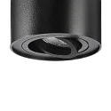 Plafondarmatuur BENGALA ROUND cilindrisch, instelbaar GU10 IP20, zwart dimbaar