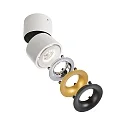 Deko-Light Plafondarmatuur UNI II MINI TILT 1-vlams, cardanisch draaien IP20, wit dimbaar