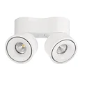 Deko-Light Plafondarmatuur UNI II DOUBLE TILT 2-vlams, cardanisch draaien IP20, wit dimbaar