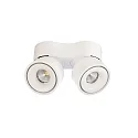 Deko-Light Plafondarmatuur UNI II DOUBLE TILT 2-vlams, cardanisch draaien IP20, wit dimbaar