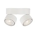 Deko-Light Plafondarmatuur UNI II DOUBLE TILT 2-vlams, cardanisch draaien IP20, wit dimbaar