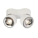 Deko-Light Plafondarmatuur UNI II DOUBLE TILT 2-vlams, cardanisch draaien IP20, wit dimbaar