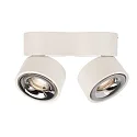 Deko-Light Plafondarmatuur UNI II DOUBLE TILT 2-vlams, cardanisch draaien IP20, wit dimbaar