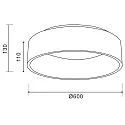 ceiling luminaire SCULPTORIS 60 CCT DIM CCT Switch, set back IP20, mat, traffic white dimmable