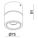 Deko-Light Plafondarmatuur UNI II MINI TILT 1-vlams, cardanisch draaien IP20, gitzwart dimbaar