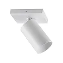 Plafondarmatuur CAN TILT SQUARE 11CM 1-vlams, hoekig, cardanisch draaien GU10 IP20, wit
