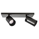 Deko-Light Plafondarmatuur CAN TILT SQUARE 30.5CM 2-vlams, hoekig, cardanisch draaien GU10 IP20, zwart