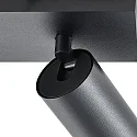 Deko-Light Plafondarmatuur CAN TILT SQUARE 30.5CM 2-vlams, hoekig, cardanisch draaien GU10 IP20, zwart