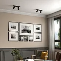 Deko-Light Plafondarmatuur CAN TILT SQUARE 30.5CM 2-vlams, hoekig, cardanisch draaien GU10 IP20, zwart