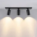 Plafondarmatuur CAN TILT SQUARE 48CM 3-vlams, hoekig, cardanisch draaien GU10 IP20, zwart