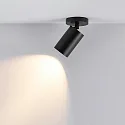 Plafondarmatuur CAN TILT ROUND Ø 8CM 1-vlams, rond, cardanisch draaien GU10 IP20, zwart