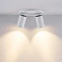 Plafondarmatuur CAN TILT ROUND Ø 20CM 2-vlams, rond, cardanisch draaien GU10 IP20, wit