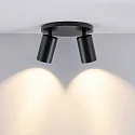 Plafondarmatuur CAN TILT ROUND Ø 20CM 2-vlams, rond, cardanisch draaien GU10 IP20, zwart
