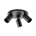 Deko-Light Plafondarmatuur CAN TILT ROUND Ø 25CM 3-vlams, rond, cardanisch draaien GU10 IP20, zwart