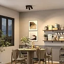 Deko-Light Plafondarmatuur CAN TILT ROUND Ø 25CM 3-vlams, rond, cardanisch draaien GU10 IP20, zwart