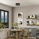 Deko-Light Plafondarmatuur CAN TILT ROUND Ø 25CM 3-vlams, rond, cardanisch draaien GU10 IP20, zwart