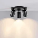 Plafondarmatuur CAN TILT ROUND Ø 25CM 3-vlams, rond, cardanisch draaien GU10 IP20, zwart