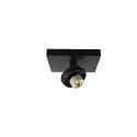 Plafondarmatuur CAN TILT SQUARE BASE 11CM MIX'N MATCH 1/3 1-vlams, hoekig, zonder lampenkap, cardanisch draaien GU10 IP20, zwart