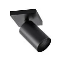 Deko-Light ceiling luminaire CAN TILT SQUARE BASE 11CM MIX'N MATCH 1/3 1 flame, square, without shade, cardanic swivelling GU10 IP20, black