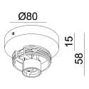 Deko-Light Plafondarmatuur CAN TILT ROUND BASE Ø 8CM MIX‘N MATCH 1-vlams, rond, zonder lampenkap, cardanisch draaien GU10 IP20, wit
