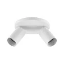 Deko-Light Spotlight bar CAN TILT ROUND BASE Ø 20CM MIX‘N MATCH 2-vlams, rond, zonder lampenkap, cardanisch draaien GU10 IP20, wit