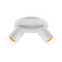 Deko-Light Spotlight bar CAN TILT ROUND BASE Ø 20CM MIX‘N MATCH 2-vlams, rond, zonder lampenkap, cardanisch draaien GU10 IP20, wit