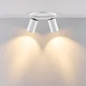 Deko-Light Spotlight bar CAN TILT ROUND BASE Ø 20CM MIX‘N MATCH 2-vlams, rond, zonder lampenkap, cardanisch draaien GU10 IP20, wit