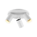 Deko-Light Plafondarmatuur CAN TILT ROUND BASE Ø 25CM MIX‘N MATCH 3-vlams, rond, zonder lampenkap, cardanisch draaien GU10 IP20, wit