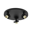 Plafondarmatuur CAN TILT ROUND BASE Ø 25CM MIX‘N MATCH 3-vlams, rond, zonder lampenkap, cardanisch draaien GU10 IP20, zwart