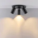 Deko-Light Plafondarmatuur CAN TILT ROUND BASE Ø 25CM MIX‘N MATCH 3-vlams, rond, zonder lampenkap, cardanisch draaien GU10 IP20, zwart