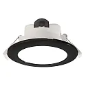 Plafondinbouwarmatuur ACRUX 195 CCT Switch, met sierring IP20, zwart, wit dimbaar