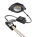 Deko-Light Inbouwspot DIONE IP20 DTW 930-918 draaibaar, Dim-To-Warm, bekabeld IP20, zwart dimbaar