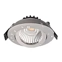 Deko-Light Inbouwspot DIONE IP44 DIM 830 draaibaar, bekabeld IP44, zilver dimbaar
