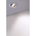 Deko-Light Inbouwspot DIONE IP44 DIM 830 draaibaar, bekabeld IP44, zilver dimbaar